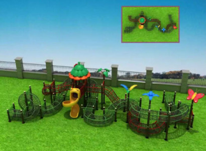Sportkomplex im Freien Kinderklettergarten Spielplatz Öffentlich Freizeitpark