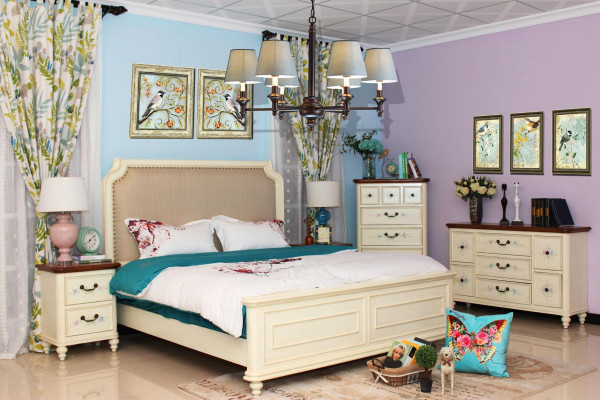 Bett 2x Nachttisch 3 tlg. Schlafzimmer Set Design Modern Luxus Klassisch Gruppe