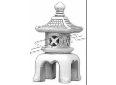 Blumen Dekoration Japanischer Garten Haus Statue Weiß Figur Dekorative