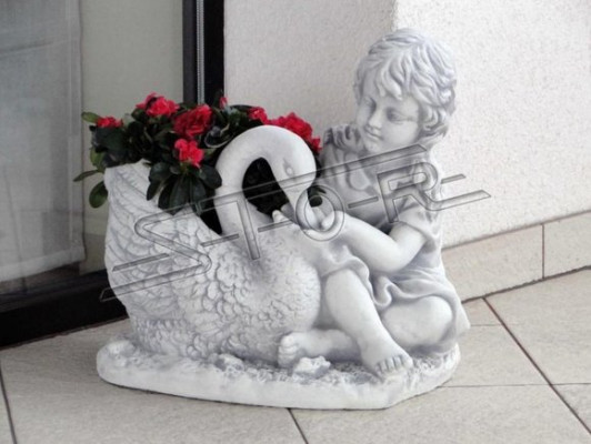 Blumenkübel Pflanz Kübel Dekoration Garten Blumentöpfe Natur Vasen Figur