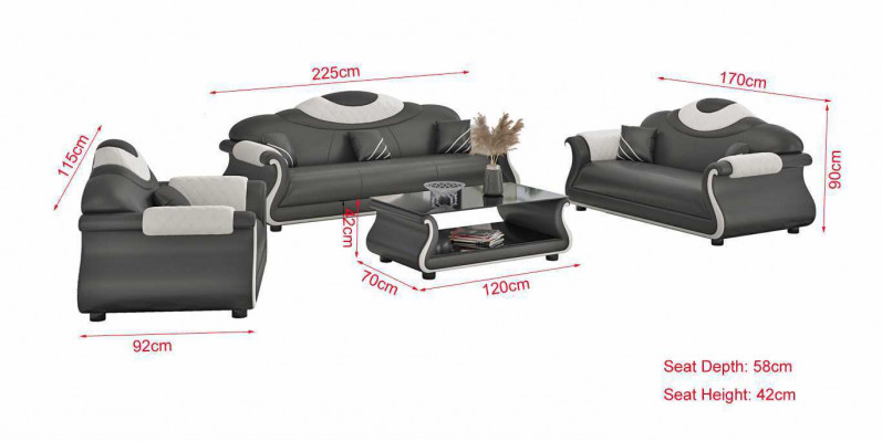 Komplette Couchgarnitur Sofagarnitur 3tlg Sofas Ledersofas Sofa Braun