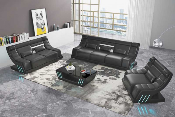 Sofagarnitur Luxus Komplette Couchgarnitur Weiß Kunstleder Sofa 321