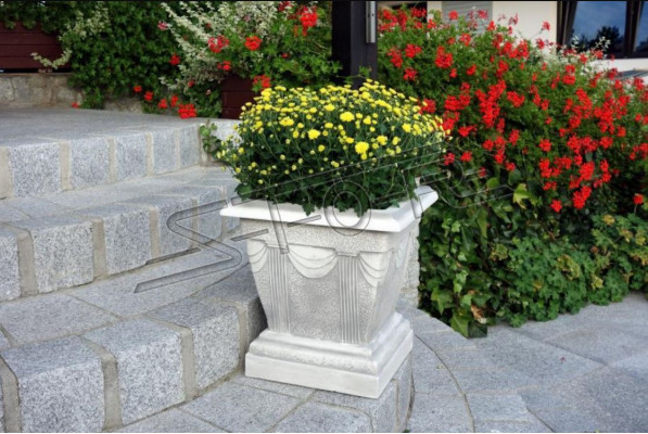 Blumenvase Blumen Kasten Garten Stein Dekoration Deko Blumen