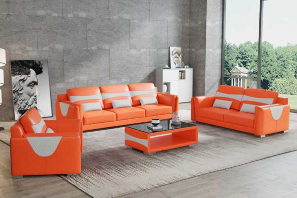 Sofagarnitur Luxus Komplette Couchgarnitur Grau Kunstleder Sofa 321