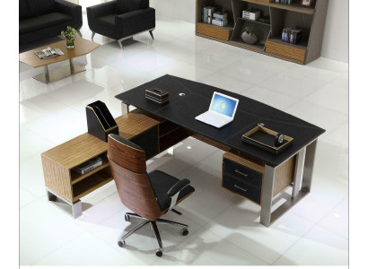 Büro Set Schreibtisch Arbeitszimmer 2tlg. Sessel Tisch Büro Einrichtung Möbel