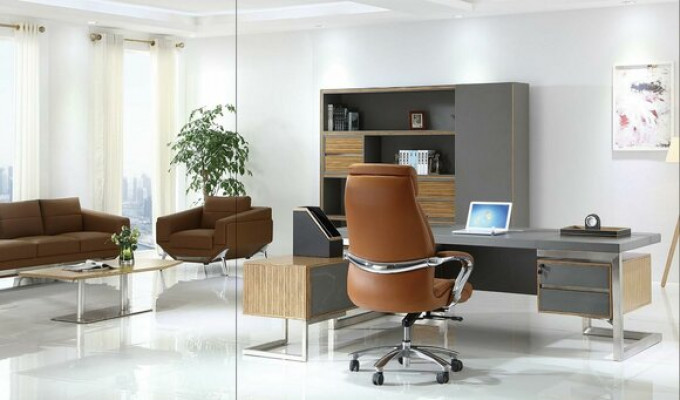 Chef Schreibtisch Exclusive Büro Einrichtung Design Tisch Kanzlei Praxis