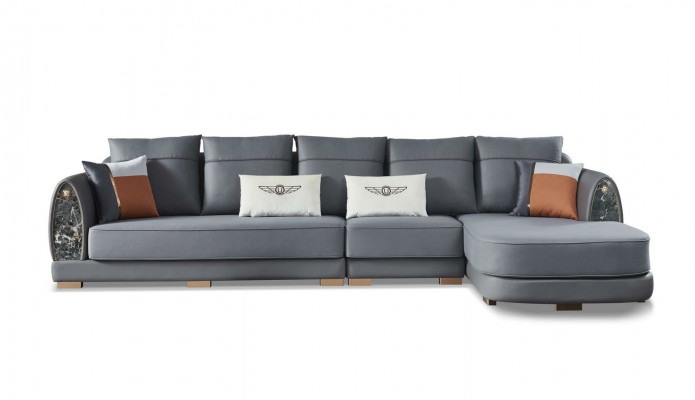 Design Ecksofa Couch Polster Leder Eck Garnitur Sofa Sitz Ecke