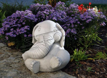 Design Figur Elefant Skulptur Figuren Skulpturen Statuen Weiß Karikatur Statue
