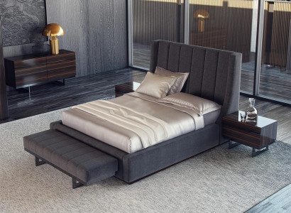 Design Komplett 5tlg Schlafzimmer Luxus Möbel Doppel Bett 2x Nachttische