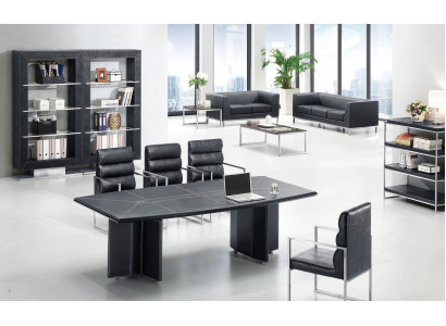 Design Konferenztisch Aktenschrank 3tlg. Set Meeting Besprechungs