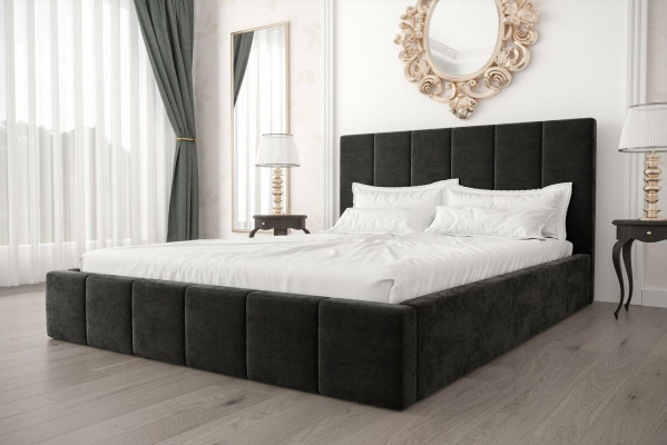 Doppelbett Luxus Samt Textil Bett Doppel Schlafzimmer Design 160x200cm