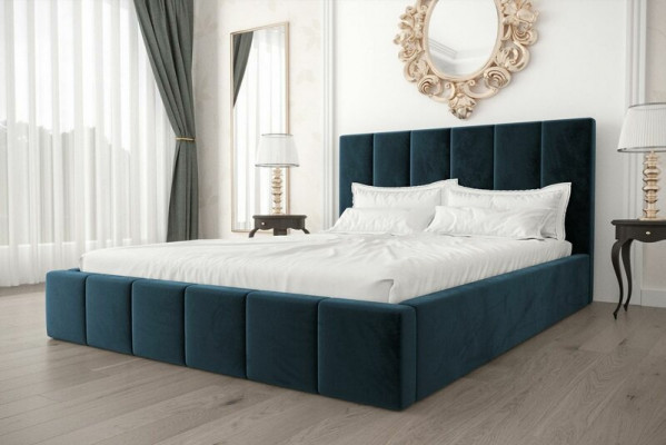 Doppelbett Luxus Samt Textil Bett Doppel Schlafzimmer Design 160x200cm