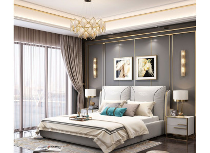 Ehe Doppelbett Lederbett Betten Bett Leder Polster Schlafzimmer Bettgestell