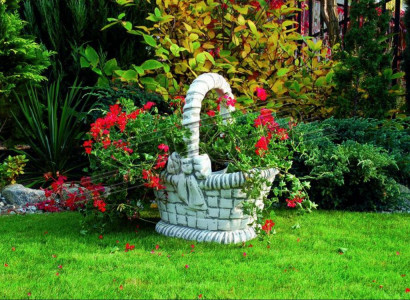 Figur Blumenkübel Pflanz Kübel Dekoration Weiß Figur Blumentöpfe Garten