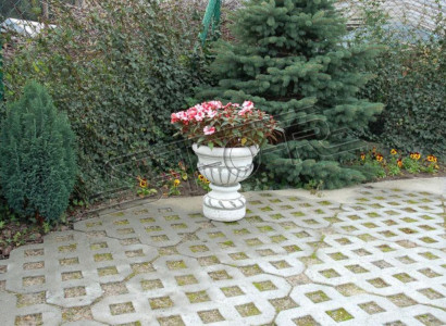 Figur Blumenkübel Pflanz Kübel Weiß Dekoration Figur Blumentöpfe Garten