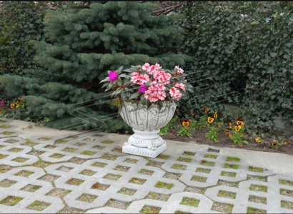 Figur Blumenkübel Pflanz Weiß Kübel Dekoration Figur Blumentöpfe Garten