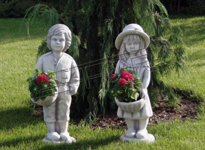 Figur Dekoration Blumenkübel Pflanz Kübel Blumentöpfe Dekor Figur Garten