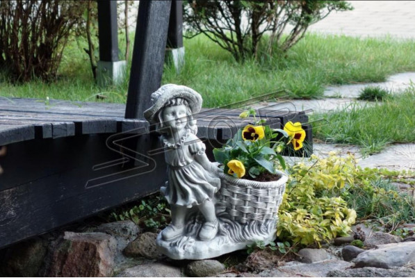 40cm Deko Skulptur Design Figur Statue Garten Grau Figuren Natur Statuen