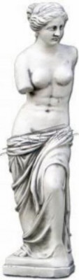 Garten Dekoration Frau 58cm Terrasse Stein Figuren Figur Deko