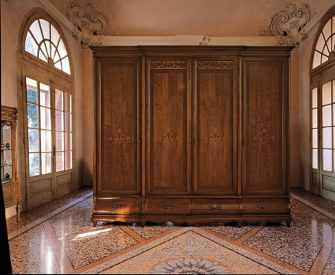 Massiv Holz Kleiderschrank Möbel Schrank Schlafzimmer Schränke Made in Italy Neu