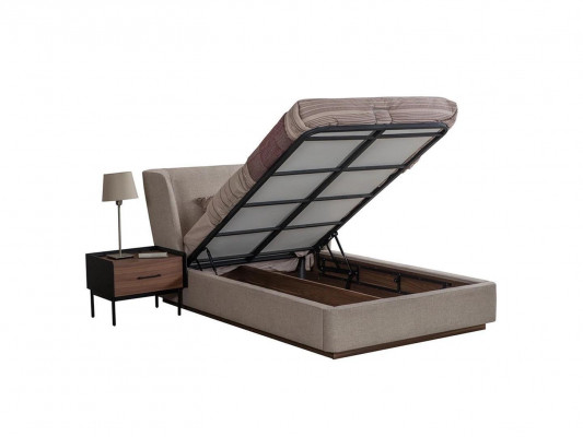 Modern Komplett Bett Luxus Nachttisch Schlafzimmer Set 2tlg Holz Möbel