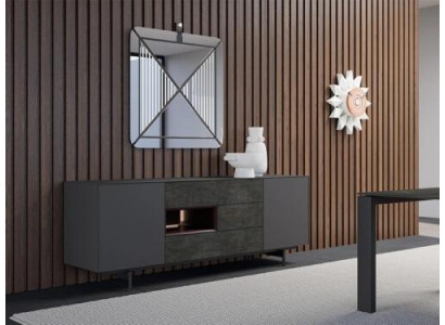Modern Set Esszimmer Sideboard mit Spiegel Einrichtung Luxus Design