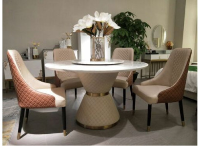 Rund Esstisch Tisch Gruppe Esszimmer Wohnzimmer Garnitur Holz Design