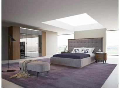 Schlafzimmer Luxus Set 4tlg Bett 2x Nachttische Design Bank Modern Möbel