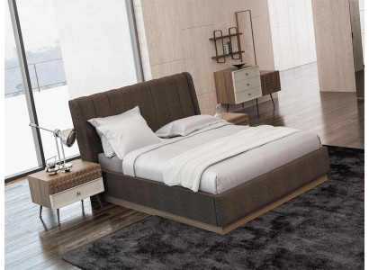 Schlafzimmer Modern Doppel Bett 2x Nachttische Holz Komplett 3tlg Luxus