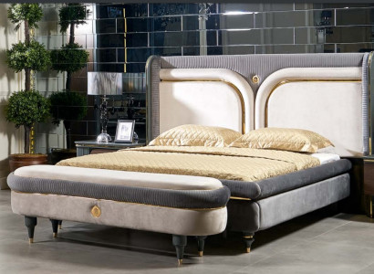 Bett 2x Nachttisch 3tlg. Set Betten Doppelbett Schlafzimmer Hotel Ehe Luxus Neu