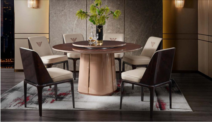 Esstisch Tisch Möbel Lehnstuhl Stuhl Set 5tlg. Gruppe Design Esszimmer