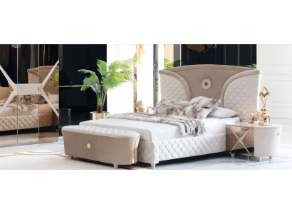 Doppelbetten Modernes Bettgestell Betten Set 3tlg. Schlafzimmer Bett Nachttisch