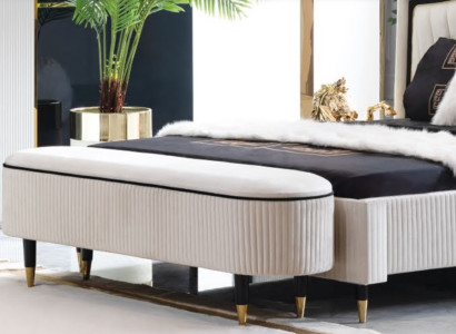Hocker Polster Sitz Design Textil Relax Luxus Fußhocker Sofa Sitzbank Stoff