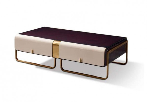 Couchtisch Sofa Beistelltisch Luxus Holz Wohnzimmer Edelstahl Modern