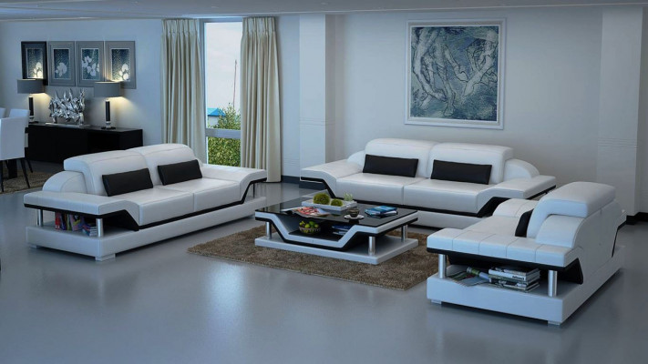 Sofagarnitur Komplett Set Wohnzimmer Garnituren 3+1+1 Sitzer Sofa Polster