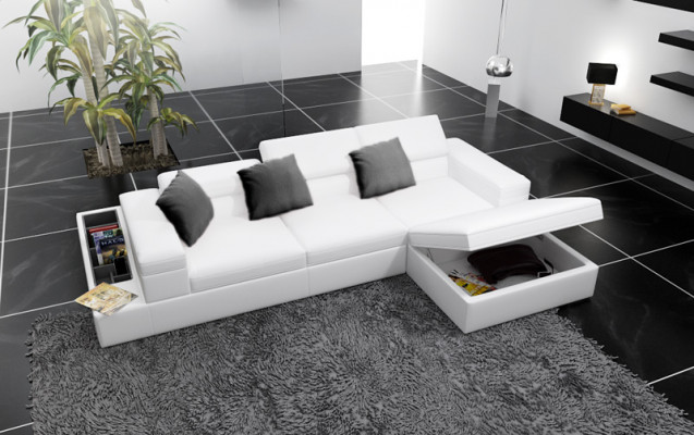Eck Sofa Polster Couch Sitz Ecke Leder Sofa L Form Wohnlandschaft