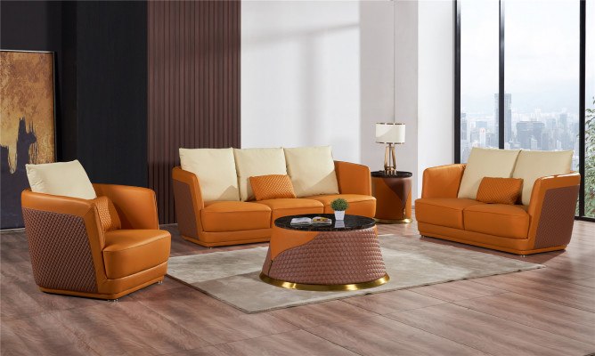 Wohnlandschaft Sofagarnitur 3+2+1 Sitzer Ledersofa Couch Garnitur