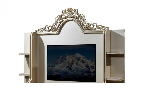 Luxus Wohnwand tv Ständer rtv Lowboard Holz Wohnzimmer Beige Möbel Sideboard