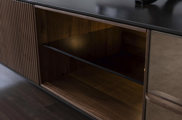 rtv Lowboard tv Ständer Regale Sideboard Wohnzimmer Holz Braun Modern