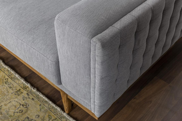 Dreisitzer Sofa 3 Sitzer Stoffsofa Sofas Modern Grau Stoff Couch Neu