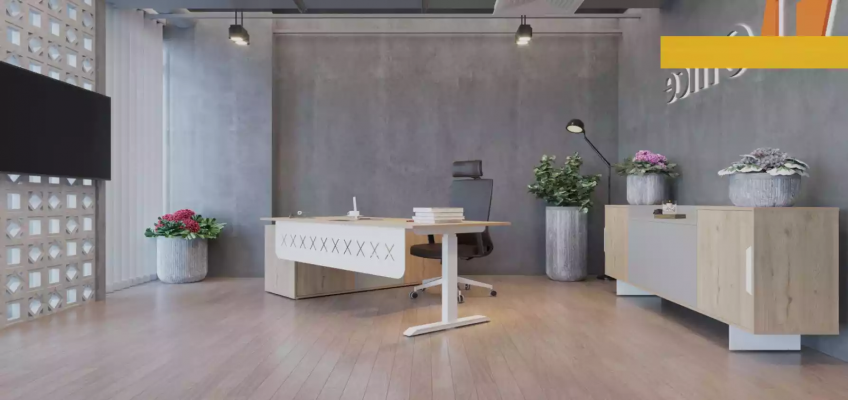 Eckschreibtisch Sideboard Arbeitszimmer Modern Holz Büro Einrichtung