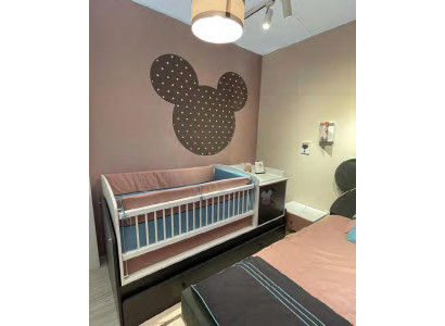 Babybett mit Wickeltisch Regal Kinder Säugling Betten Holz Bett Multifunktion