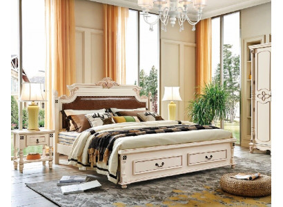 Bett Polster Design Luxus Doppel Hotel Betten Schlafzimmer Barock Holz Möbel Neu
