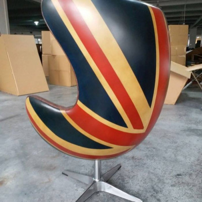Stuhl Loungesessel Vintage Drehstuhl Chef Sessel Lounge Club Leder Jack