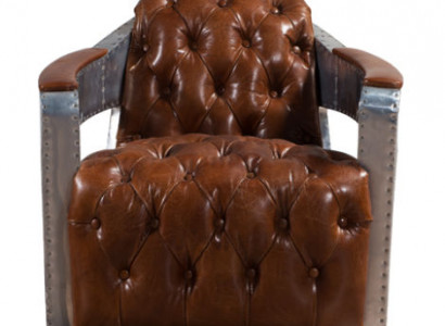 Sessel Aviator Chesterfield Shabby Vintage Stuhl Ledersessel Club Lounge Design