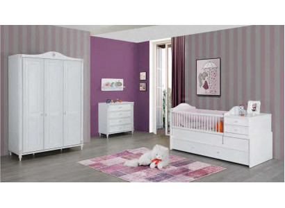 Kinderzimmer 3tlg Set Schlafzimmer Kleiderschrank Kommode Jugendzimmer Möbel 
