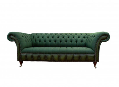 Chesterfield Sofa 3 Sitzer Couch Polster Stoff Leder Couchen Textil Neu