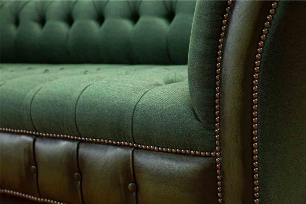 Chesterfield Sofa 3 Sitzer Couch Polster Stoff Leder Couchen Textil Neu