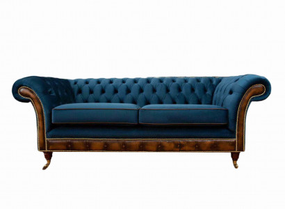 Design Dreisitzer Couch Polster Sofa Chesterfield Zimmer Möbel Sitz