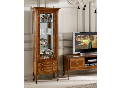 Wohnzimmer rtv Vitrine Wohnwand Schränke Design tv Art déco Vitrinen Set Schrank